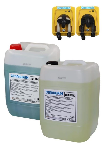 Omniwash Eco Endüstriyel Bulaşık Makine Dozaj Pompa ve Deterjan Seti ürün görseli 1