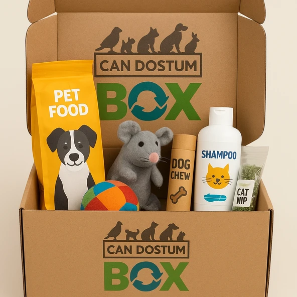 Candostumbox Evcil Hayvan Hediye Kutusu Kedi Köpek Tavşan Kuş Balık Pet Box ürün görseli 1