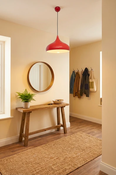 Siu Kubbe Retro Antre ve Hol Lambası - Yumuşak Hatlı Avize Modern Koridor Aydınlatma - Kırmızı ürün görseli 1