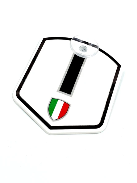 Etiketçilere Özel ITALYA (I) Harfi Cam Süsü Pleksi Vantuzlu Arma ürün görseli 1