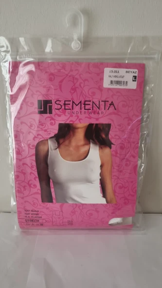 Sementa Kadın Modal Strech Kalın Askılı Atlet-Beyaz -3 Adet-L- İkinci Bir Ten Hissini Hissedin.! ürün görseli 1