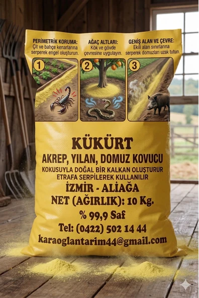 Akrep, Yılan ve Domuz Kovucu Kükürt 10 Kg ürün görseli 1