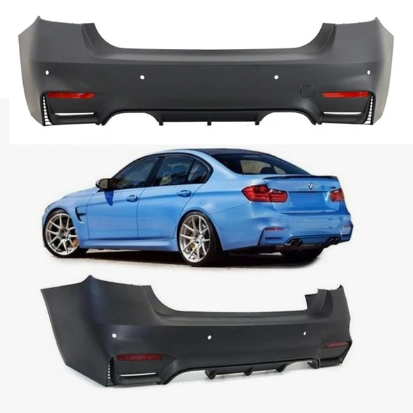 Bmw 3 Serisi F30 M3 Arka Tampon Komple Set 2012- 2017 Arası Uyumlu ürün görseli 1