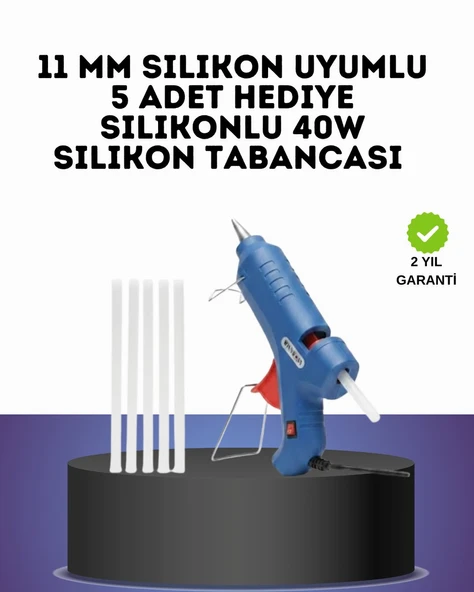 40W Sıcak Silikon Tabancası 5 Silikon Hediyeli Dayanıklı Tasarım ürün görseli 1