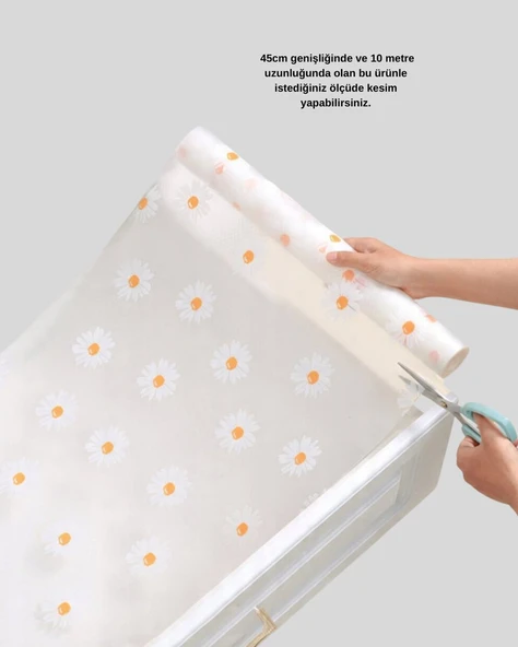 10 METRE PAPATYA DESEN KAYDIRMAZ - Resim 4
