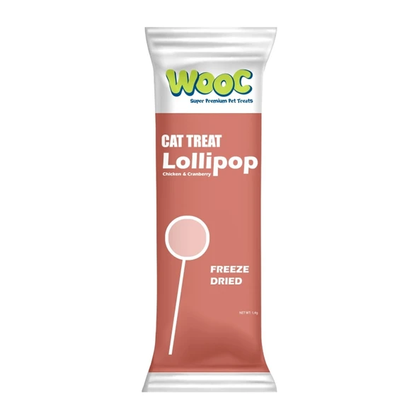 Wooc Tavuk&Kizilcikli Kedi Lolipop 50'LI ürün görseli 1