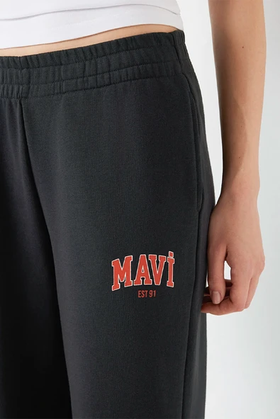 M1010757-80106 MAVİ ÖRME EŞOFMAN ALTI - Resim 5