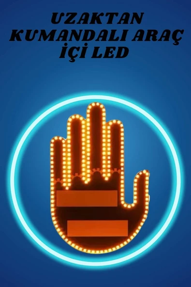 Pilli Led Işık Araç Camı İçin Uzaktan Kumandalı El Simgesi ürün görseli 1
