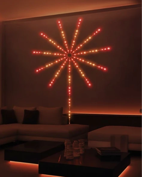 Uygulama Destekli Rgb Led Havai Fişek Duvar Aydınlatması ürün görseli 1