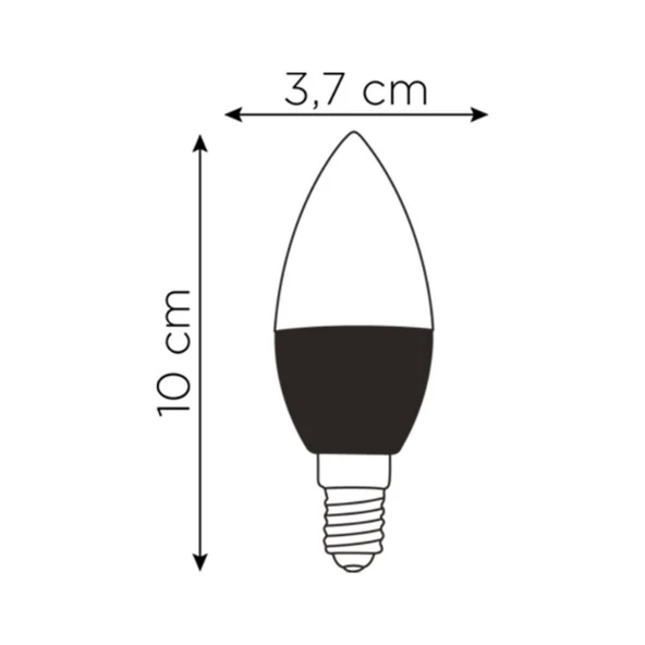 Led Lamba 7W E14 630 Lm Beyaz 6500K - Resim 3