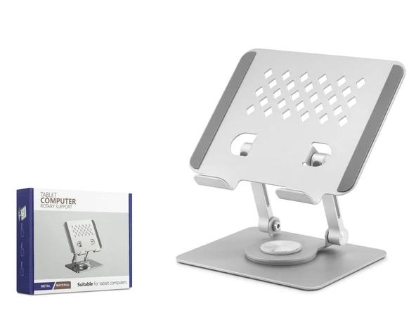 Metal 360 Derece Dönebilen Ergonomik Tablet Ve Laptop Standi - Silver HDX8021 ürün görseli 1