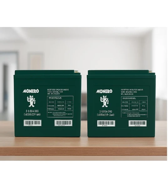 MONERO 12V  100 AMPER (12V 100Ah) 2'li PAKET (54 AMPER EBATLARI İLE AYNI) JEL ELEKTRİKLİ BİSİKLET AKÜSÜ EBATLAR: 230*150*180mm ürün görseli 1