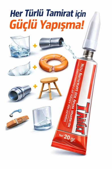 Primeaks Tamiret Hızlı Kuruyan Şeffaf Yapıştırıcı – Metal, Plastik, Ahşap, Cam (20 gr) ürün görseli 1