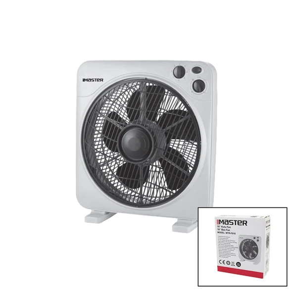 10 İNÇ  KUTU FAN  VANTİLATÖR  3 KADEME HIZ   6 PLASTİK KANAT 38W  60DK.ZAMAN AYARLI MTR-F610 GO53/00348 ürün görseli 1