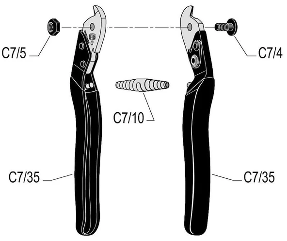 Felco C7 Çelik Halat Makası 7mm 19cm - Resim 2
