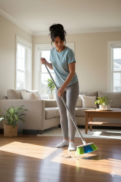 Primeaks 120 cm Saplı Temizlik Fırçası – Balkon, Teras ve Depo İçin Dayanıklı Set ürün görseli 1