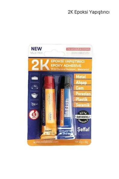 Primeaks 2K Epoksi Yapıştırıcı Güçlü 2 Bileşenli Tamir Yapıştırıcısı ürün görseli 1