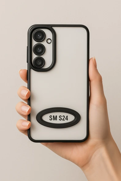 Trendpazarım Samsung Galaxy S24 Uyumlu Şeffaf Arka Siyah Kenarlı Telefon Kılıfı – Darbe Emici Koruma ürün görseli 1