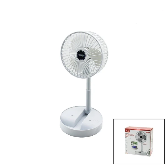 MASA ÜSTÜ VANTİLATÖR USB ŞARJLI KATLANIR FAN=16.4CM - UZAYAN AYAK=12.5-19CM 180 DERECE DÖNEBİLEN TELEFONLUKLU BWFN-11 GO53/00360 ürün görseli 1