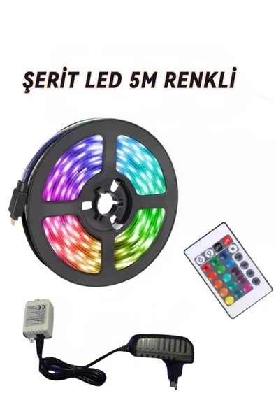 Primeaks Kumandalı 5 Metre Şerit LED Işık – Animasyonlu, Adaptörlü, Tak Çalıştır ürün görseli 1