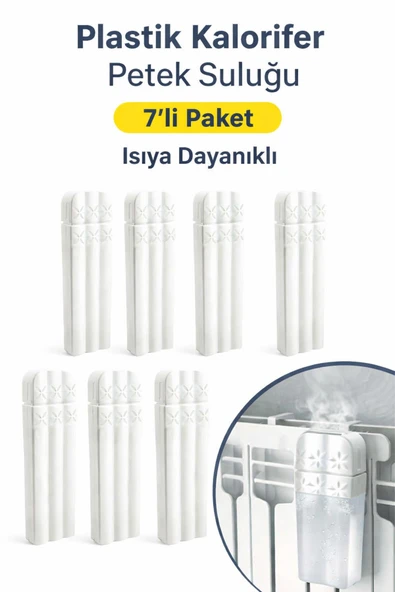 Primeaks Plastik Kalorifer Petek Suluğu 7’li Set – Radyatör Nemlendirici Su Kabı – Isıya Dayanıklı ürün görseli 1