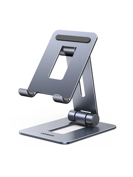 UGREEN 15608 LP678 4.7"-7.2" Çift Eksenli Çok Açılı Katlanabilir Alüminyum Masaüstü Telefon Standı ürün görseli 1