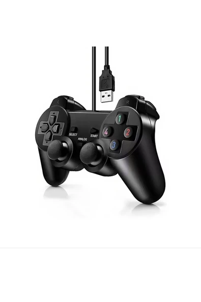 Primeaks PC Uyumlu Kablolu Gamepad Oyun Kolu | Çift Motorlu Titreşim | Ergonomik Tasarım ürün görseli 1