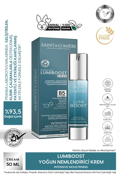 SAINT DE LUMIERE LUMIBOOST 72 Saat Etkili Nem Koruyucu Nemlendirici, Yaşlanma Karşıtı Krem 50ml-Kolajen,B5,Hyaluronik ürün görseli 1