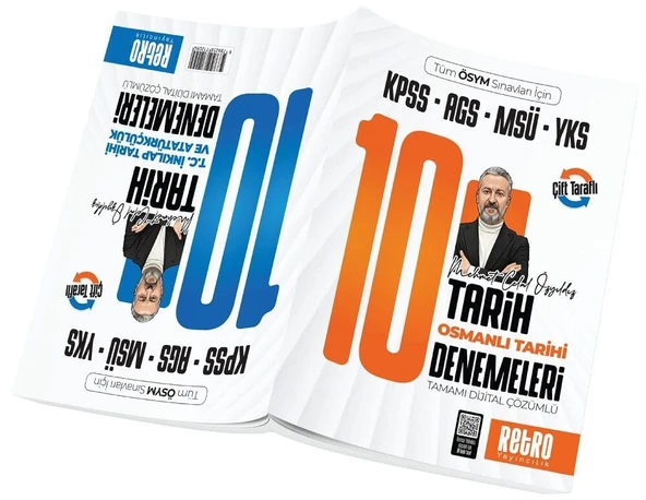 Retro 2026 KPSS MEB-AGS MSÜ YKS Osmanlı Tarihi, İnkılap Tarihi 10+10 Deneme Çözümlü - Mehmet Celal Özyıldız Retro Yayıncılık ürün görseli 1