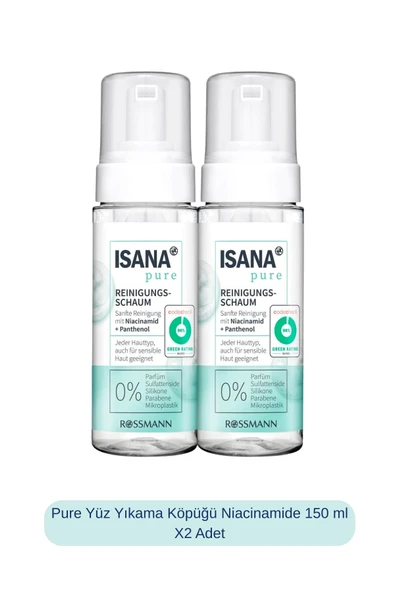 ISANA Pure Yüz Yıkama Köpüğü Niacinamide 150 ml X2 Adet ürün görseli 1