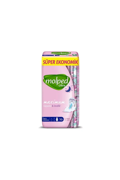 Ultra Kuruluk Gece Süper Ekonomik Ped 16lı ürün görseli 1