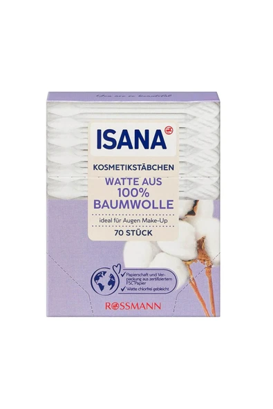 ISANA Kozmetik Temizleme Çubuğu 70 Adet ürün görseli 1