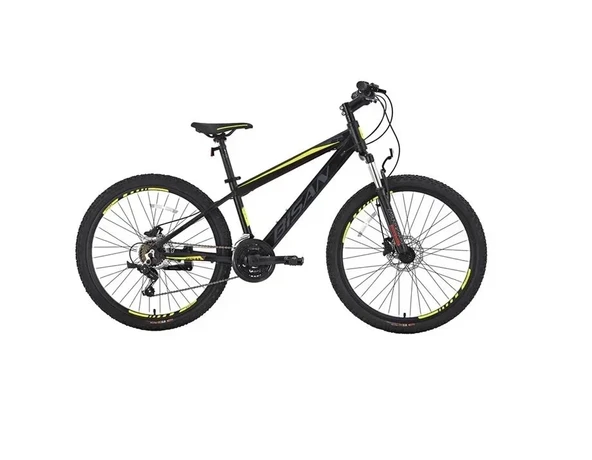 BİSAN COOPER ERKEK DAĞ BİSİKLETİ 30 CM HD 24 JANT 21 VİTES MAT SİYAH SARI ürün görseli 1