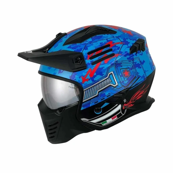 PTTAVM: SWAY HELMET FS-X2 SW 726X TOKYO TROOPER MODÜLER KASK XL