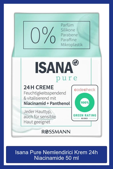 ISANA Pure Nemlendirici Krem 24h Niacinamide 50 ml ürün görseli 1