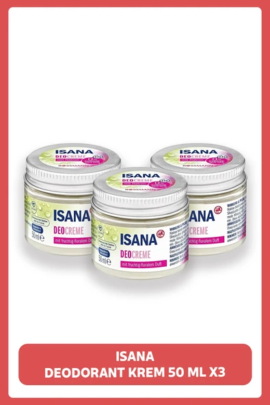 ISANA Deodorant Kremi 50 ml X3 Adet ürün görseli 1
