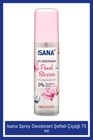 ISANA Sprey Deodorant Şeftali Çiçeği 75 Ml ürün görseli 1