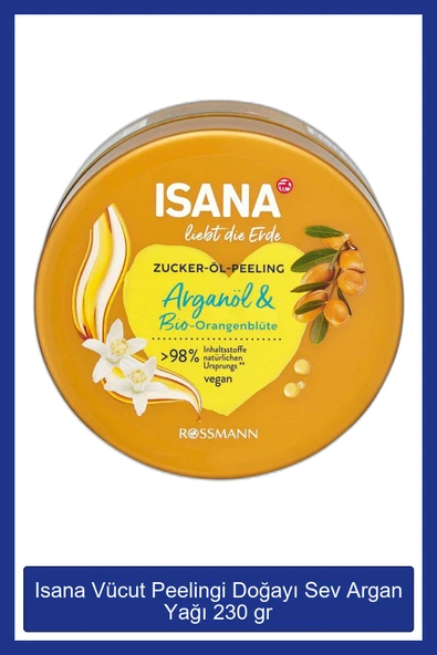 ISANA Vücut Peelingi - Doğayı Sev Argan Yağ - 230 gr ürün görseli 1
