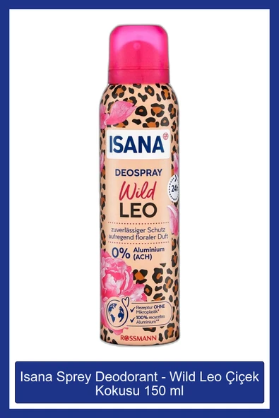 ISANA Sprey Deodorant - Wild Leo Çiçek Kokusu - 150 ml ürün görseli 1