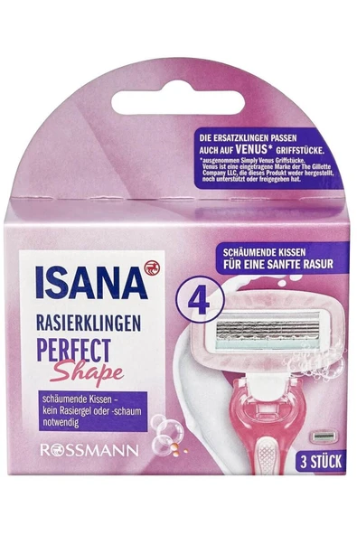 ISANA Yedek Tıraş Bıçağı Kadınlar Için 4 Bıçaklı ürün görseli 1