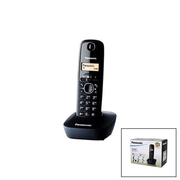 PANASONİC KX-TG1611 SİYAH - OVAL KABLOSUZ DİJİTAL TELSİZ TELEFON GO53/00590 ürün görseli 1