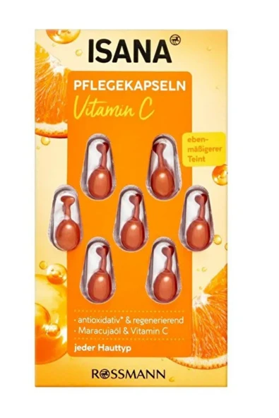 ISANA Tüm Ciltler Kapsül Serum Vitamin C & Maracuja Yağı 7x0,38 ürün görseli 1