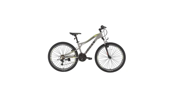 BİSAN BUFFALO ERKEK DAĞ BİSİKLETİ 30CM V 24 JANT 18 VİTES MATALİK GRİ SİYAH SARI ürün görseli 1