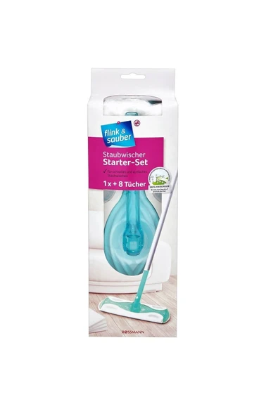 ROSSMANN Mop Paspas Başlangıç Seti+8 Adet Kuru Toz Alma Bezi ürün görseli 1