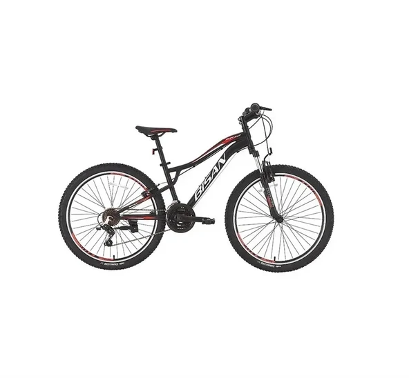 BİSAN BUFFALO ERKEK DAĞ BİSİKLETİ 37CM V 27.5 JANT 21 VİTES MAT SİYAH KIRMIZI ürün görseli 1