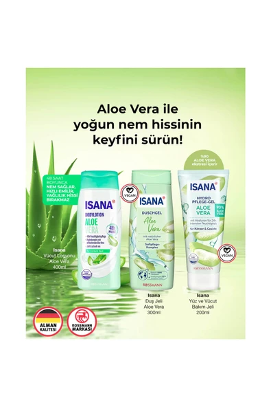 ISANA Duş Jeli Aloe Vera 300 ml - Resim 2
