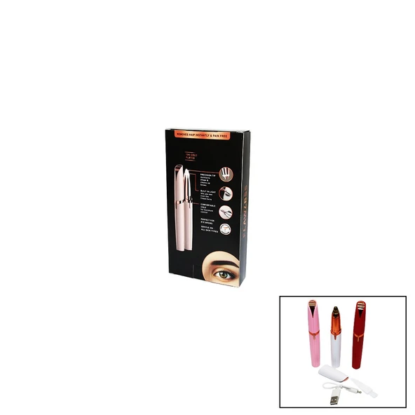 FLAWLBSS USB ŞARJLI KALEM MODELİ KAŞ BURUN YANAK KIL MAKİNESİ GO53/00479 ürün görseli 1
