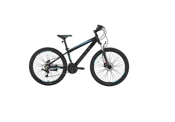 BİSAN COOPER ERKEK DAĞ BİSİKLETİ 30 CM HD 24 JANT 21 VİTES MAT SİYAH MAVİ ürün görseli 1