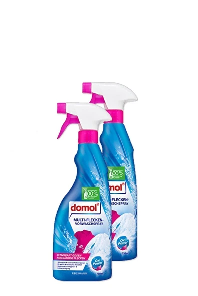 DOMOL Leke Çıkarıcı Sprey Yıkama Öncesi Oxi Güç 750 Ml (2 Adet) ürün görseli 1