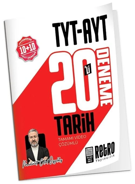 Retro YKS TYT AYT Tarih 10+10 20 Deneme Çözümlü - Mehmet Celal Özyıldız Retro Yayıncılık ürün görseli 1
